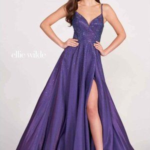 Purple Amethyst ellie wilde prom pagent dress